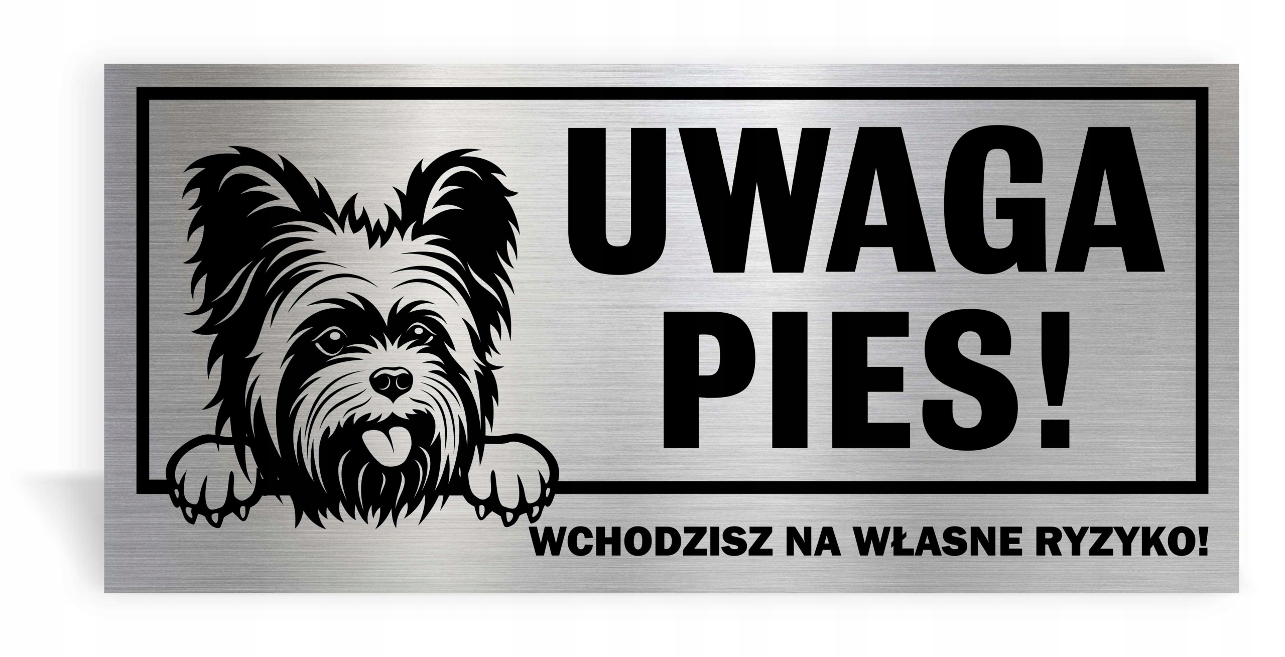 

Tabliczka Aluminiowa Uwaga Pies Wszystkie Rasy