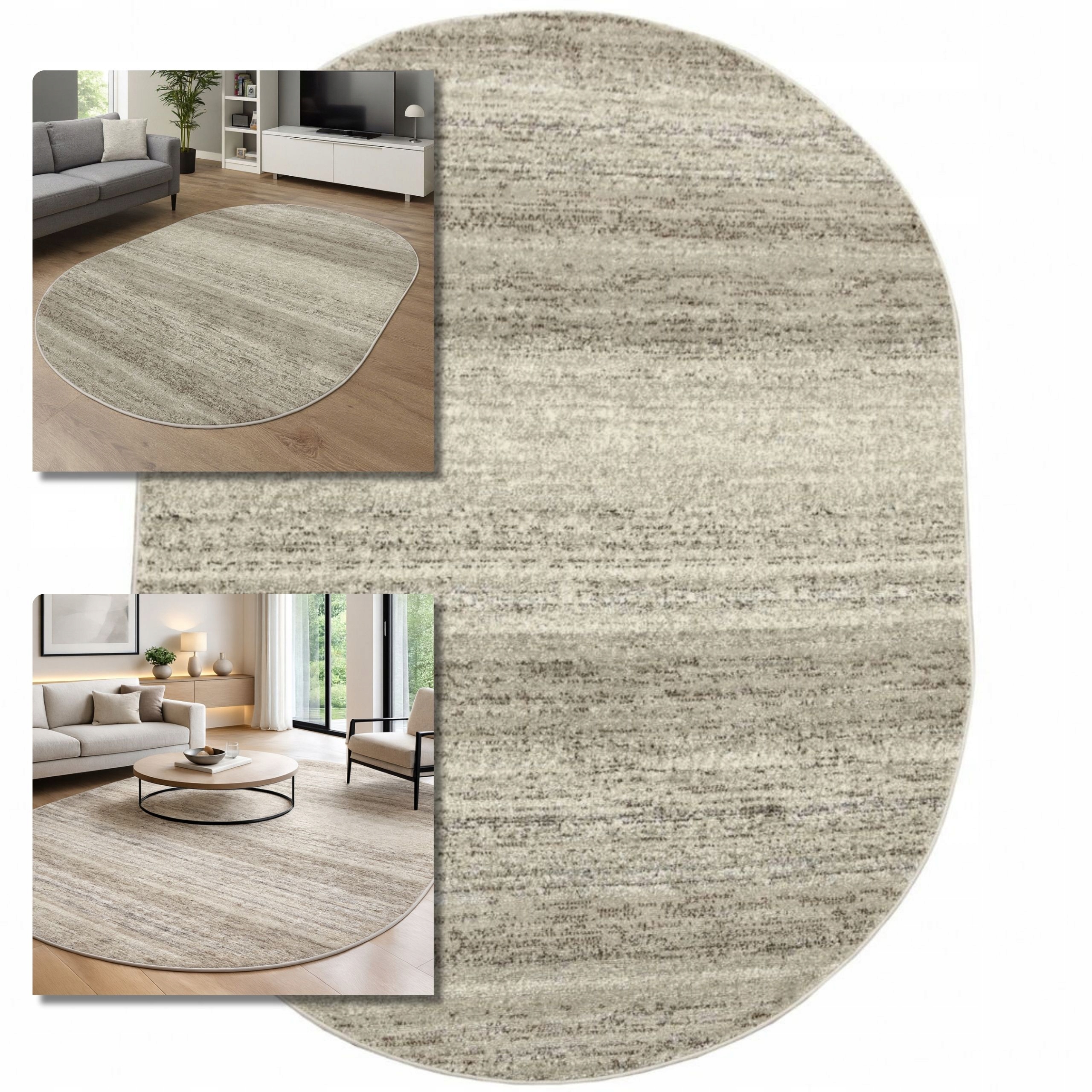 Koberec 80x150 Oválný Adventure Béžový Koberec Do Obývacího Pokoje Loft Moderní Koberec