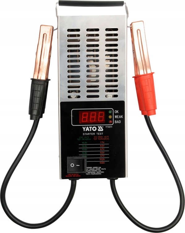 YATO MIERNIK CYFROWY TESTER NAPIĘCIA AKUMULATORÓW LCD 12V 8.5 - 25V YT-8311