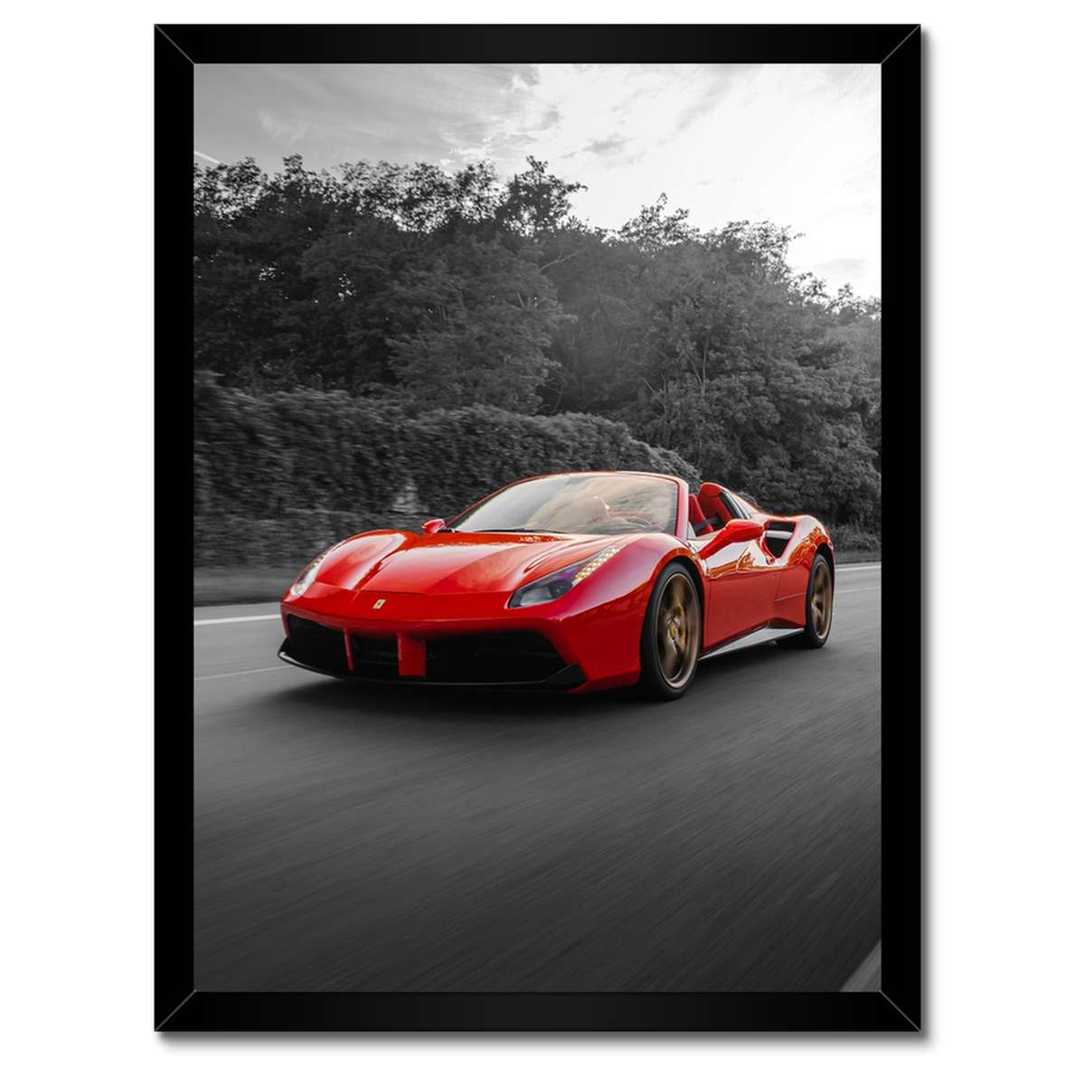 Plakáty v rámu 30x40 Červené Ferrari Fura