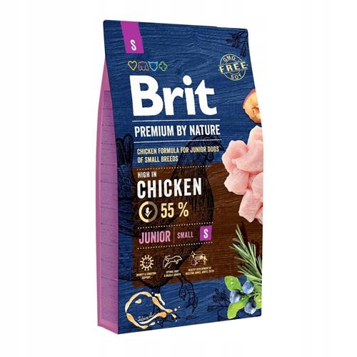 Levně Brit Premium By Nature Junior S Small Kuře 8 kg