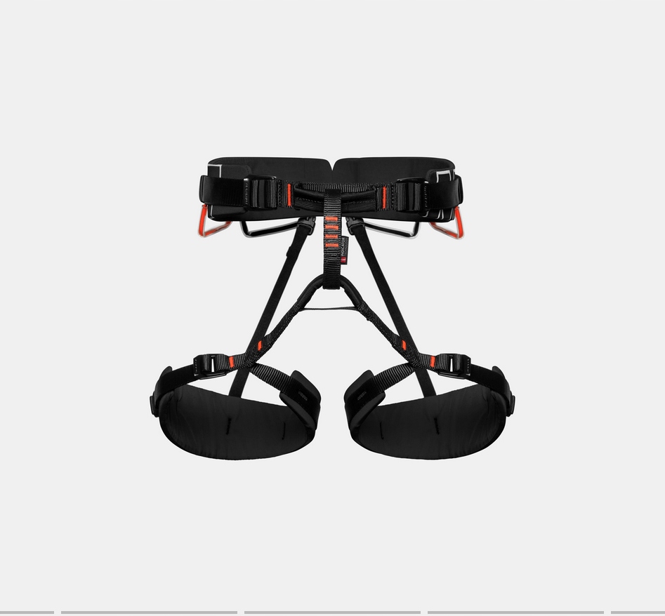 Postroj Mammut 4 Slide black černý M-XL, ideální pro lezení