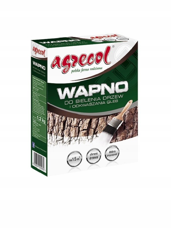 

Wapno do bielenia drzew i odkwaszania gleby 1,2 kg