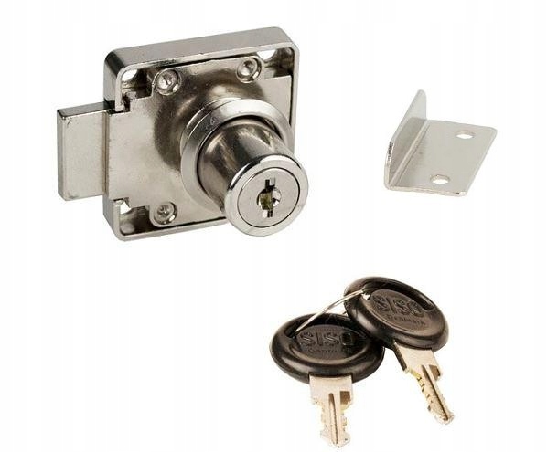 Zamek meblowy kwadrat SISO fi19 PRAWY