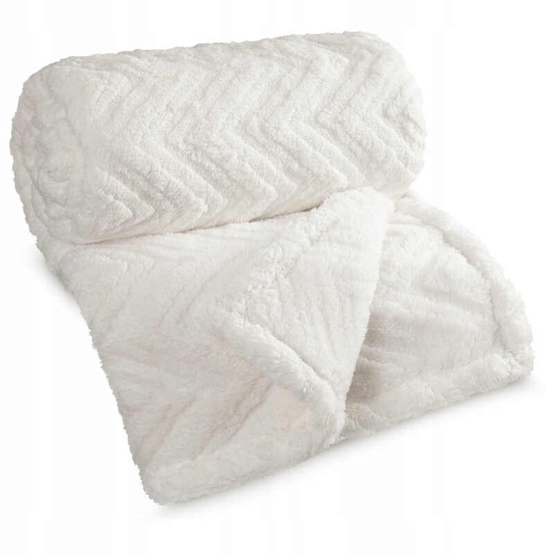 Deka 200x220 Jedle krémová – velká, útulná fleecová deka na postel