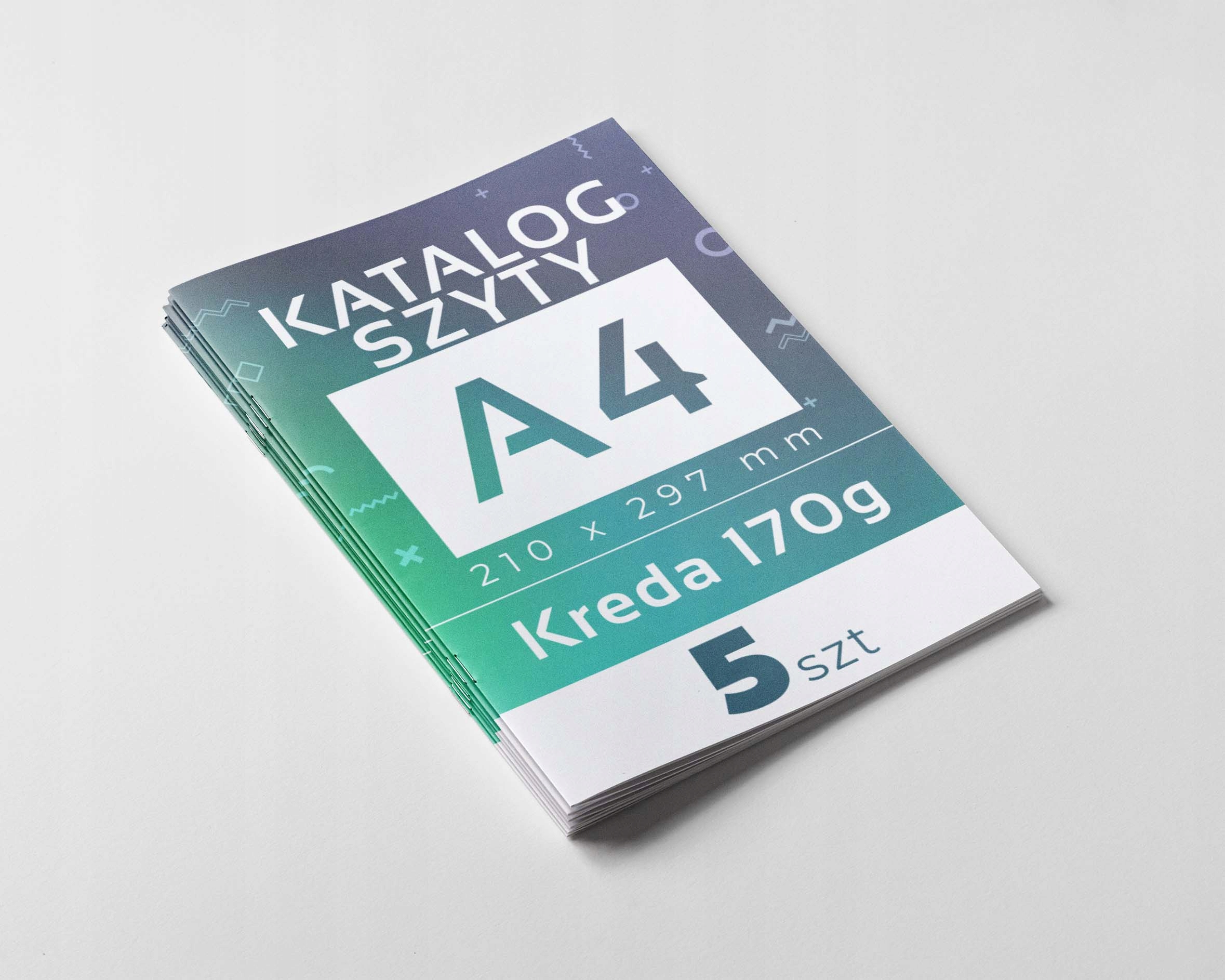 Katalog reklamowy A4 szyty 12 STRON Kreda 170g Broszura druk CMYK 5 szt