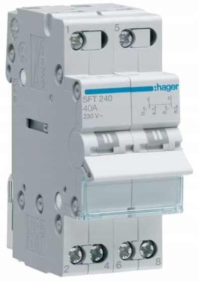 Przełącznik agregat-sieć 2P 40A SFT240 Hager