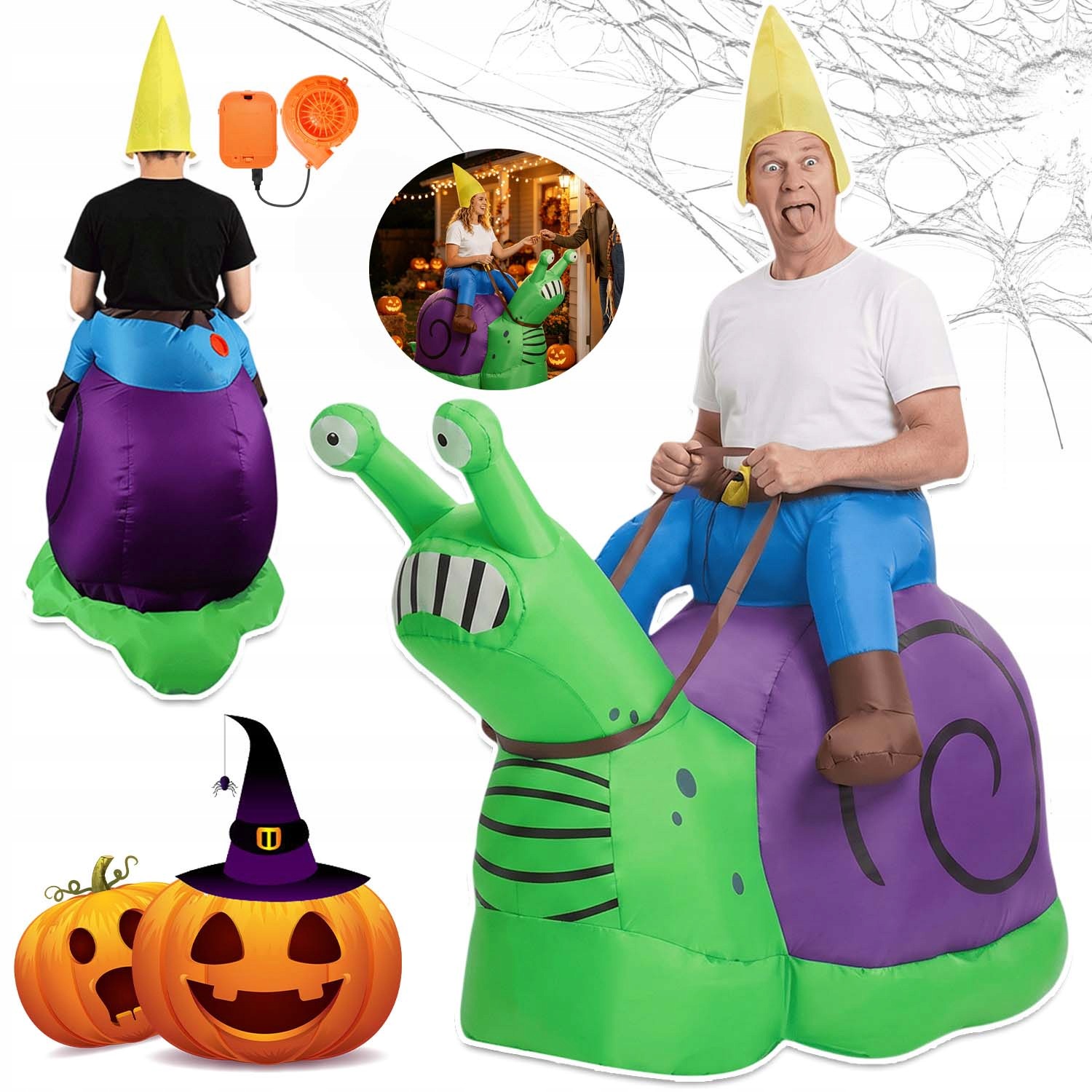 Kostým Nafukovací Na Halloween Hlemýžď Dospělý Převlek Párty
