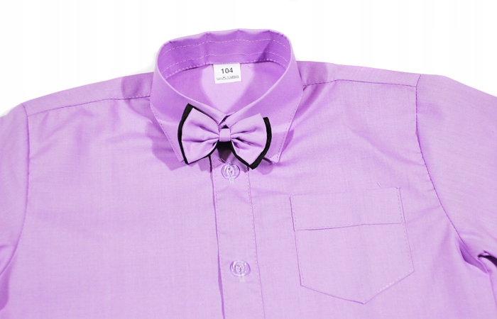 KOSZULA CHŁOPIĘCA BIAŁA Z KRÓTKIM RĘKAWEM 104 CM K Fason regular