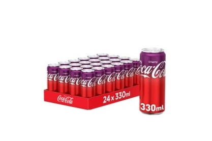Levně Sycený nápoj Coca-cola Cherry 330 ml svařák 24 kusů