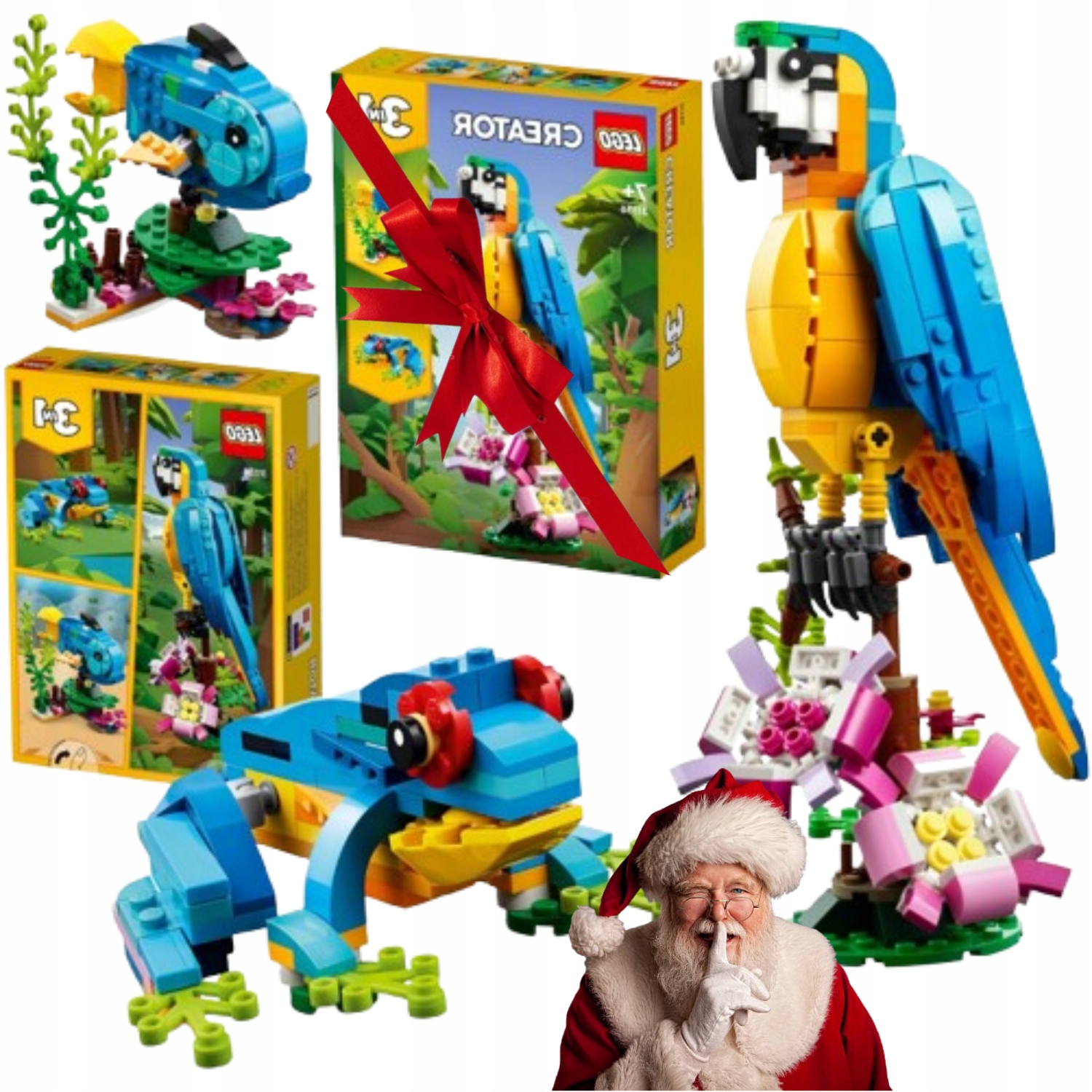 Lego Creator 3W1 Egzotyczna Papuga Ryba Żaba Klocki Dla Dzieci