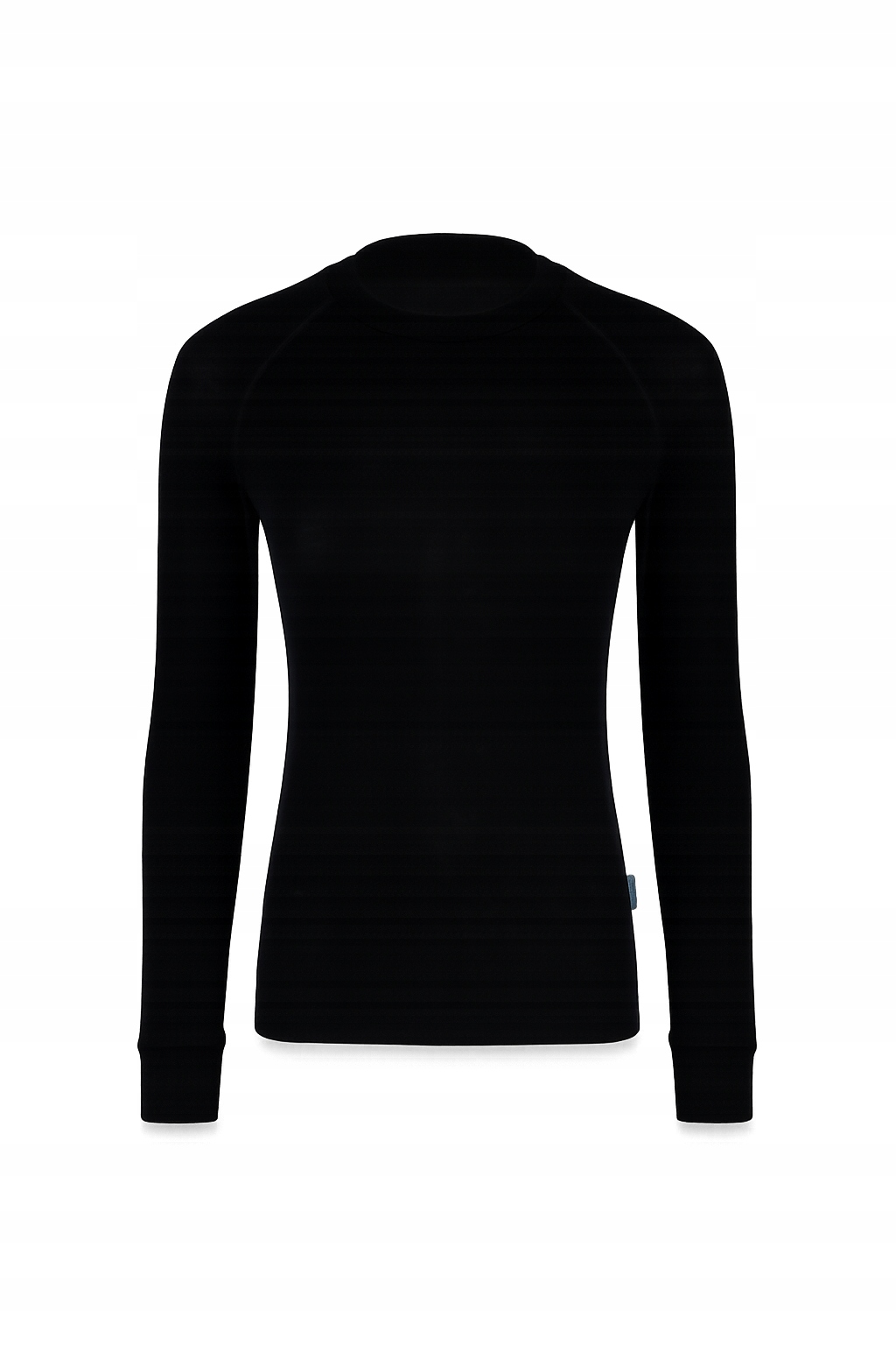 Bielizna termoaktywna długi rękaw z wełny merino 100% damska góra czarna Xs