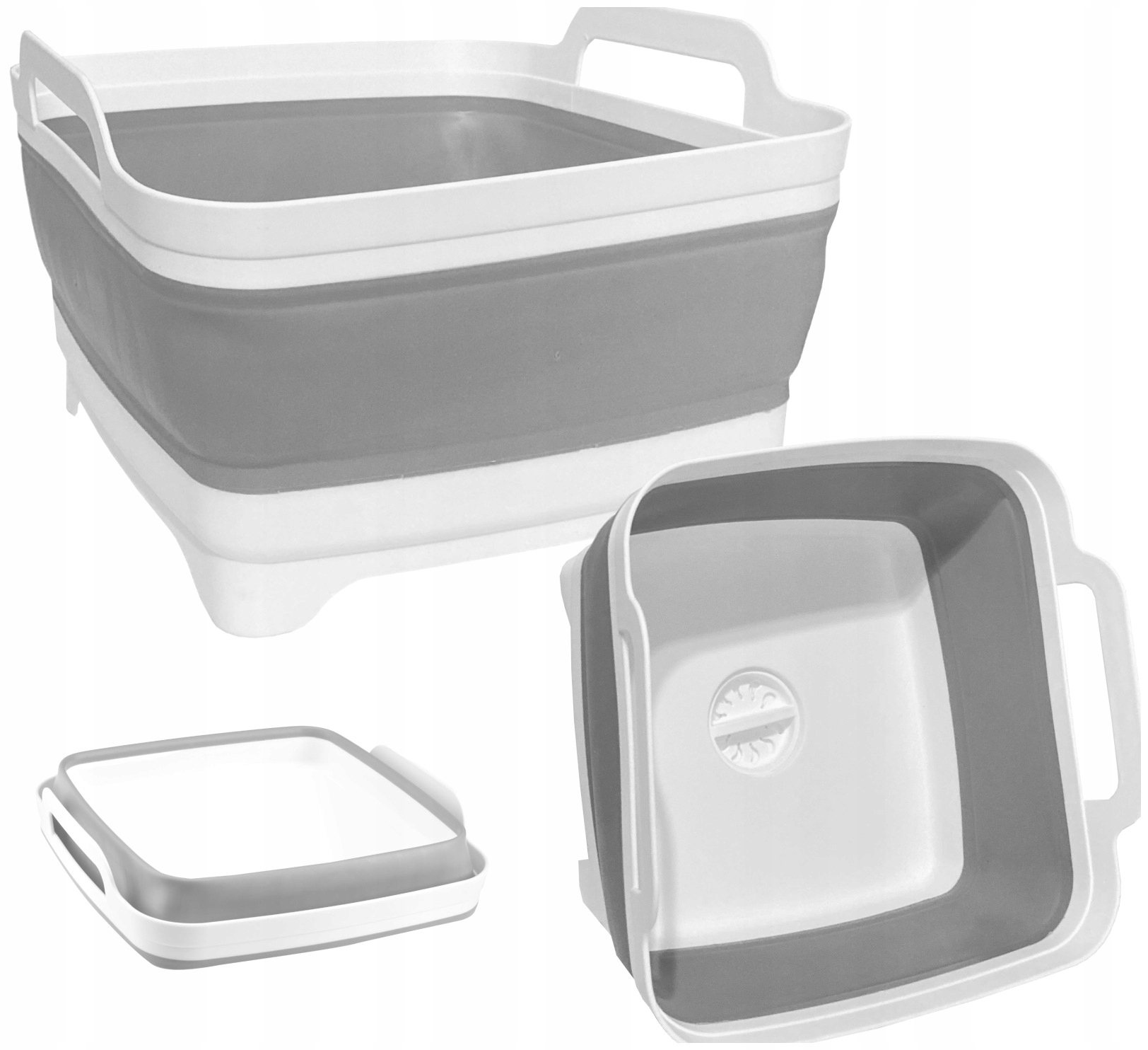 

Miska silikonowa z odpływem składana pojemnik