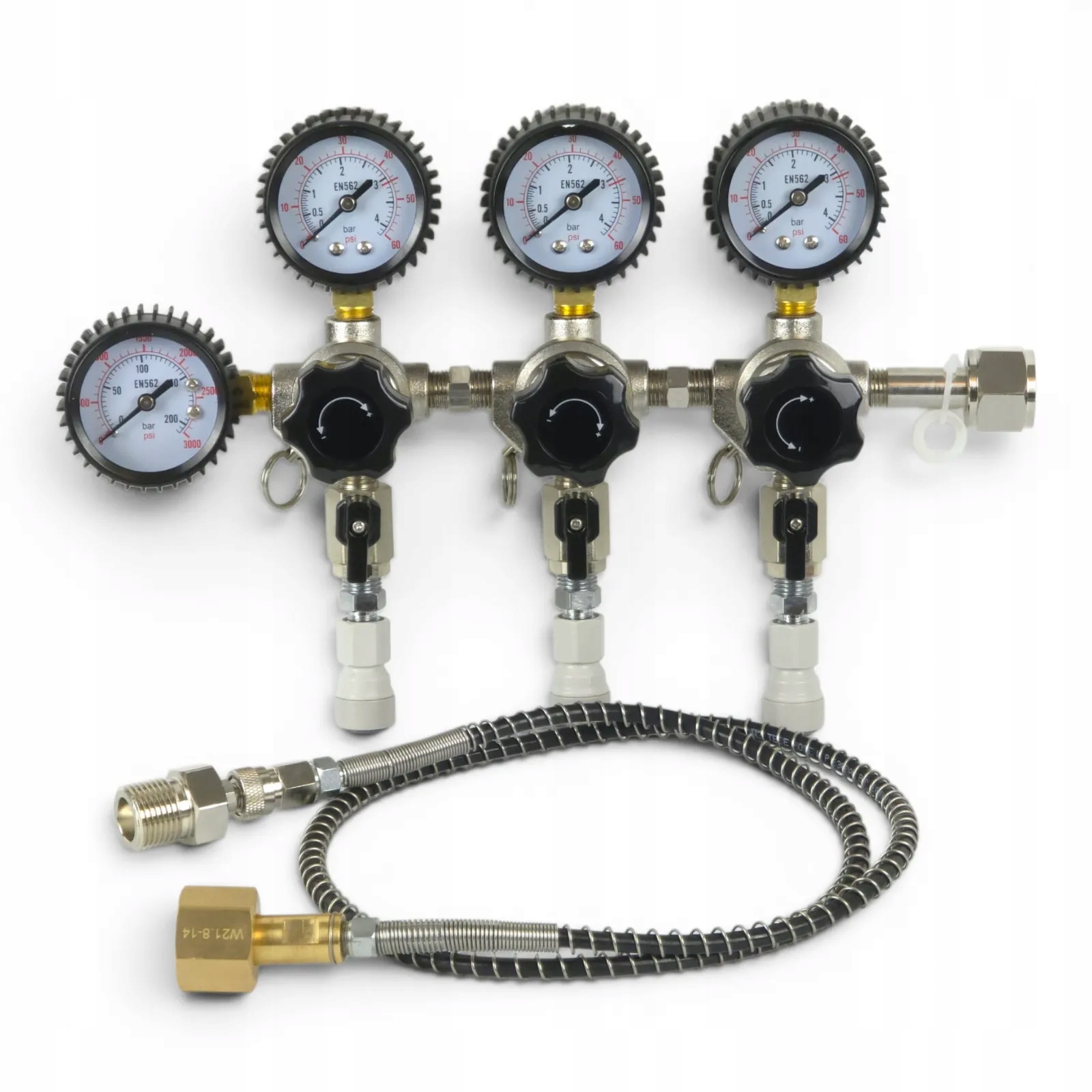Reduktor CO2 Tri moduly 3,2 Bar 3/8 Predlžovací kábel 1 m W21,8