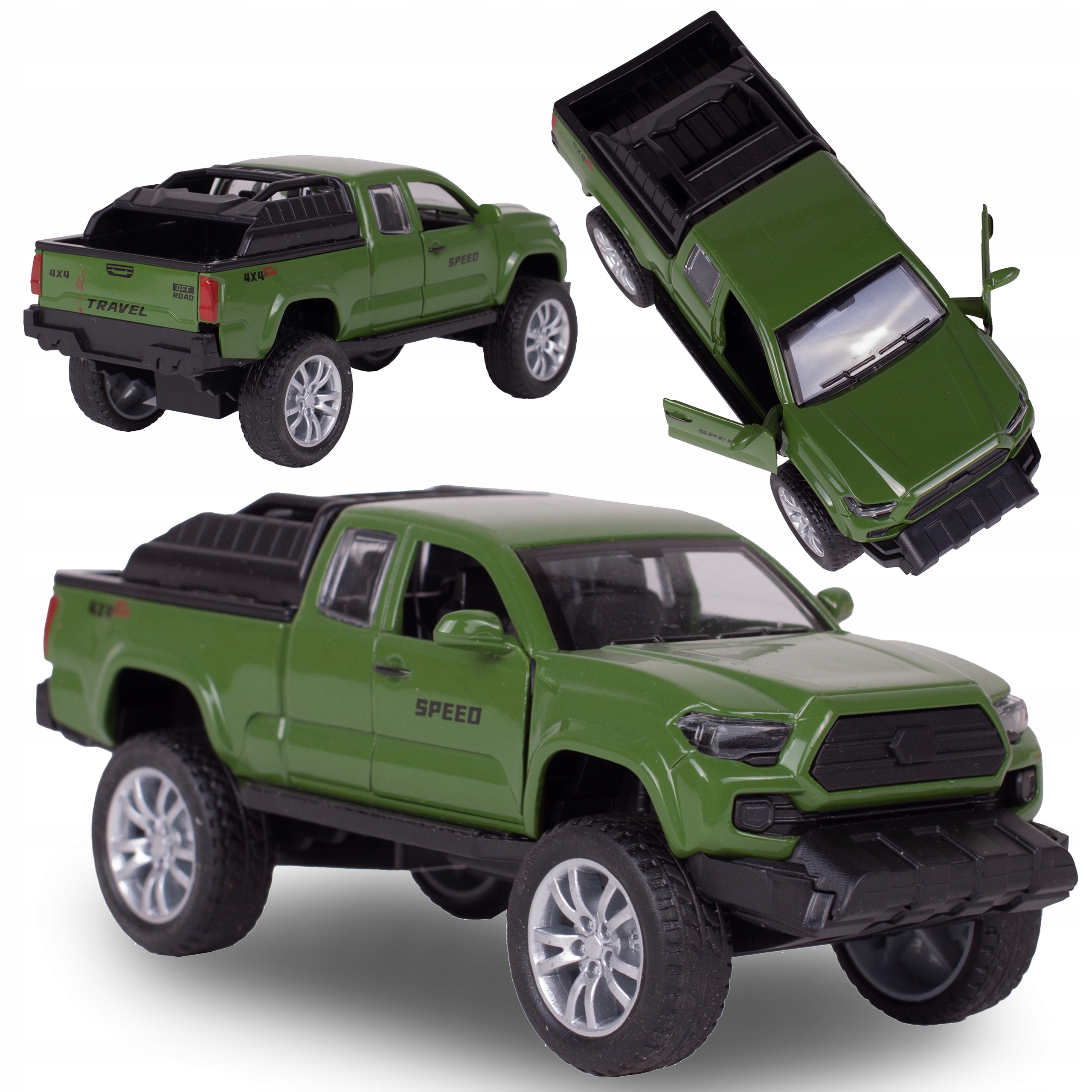 

Jeep Pickup Z Napędem Metalowe Auto SAMOCHÓD13cm