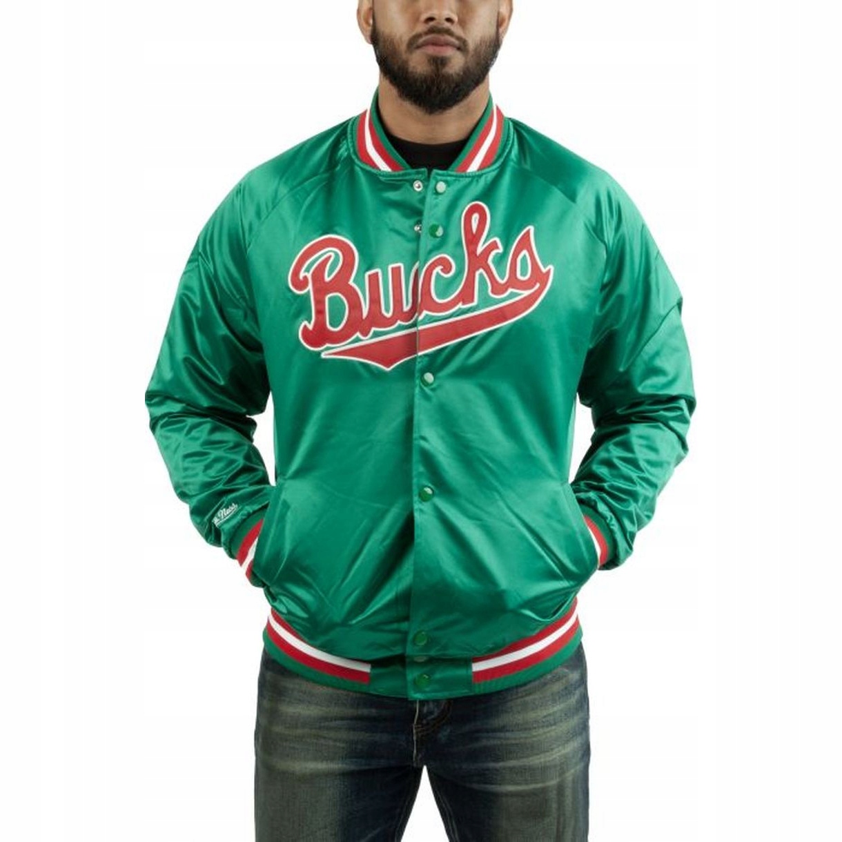 Mitchell Ness bunda Nba Milwaukee Bucks zelená M
