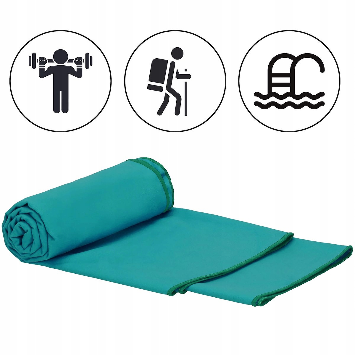 RĘCZNIK KĄPIELOWY SZYBKOSCHNĄCY PLAŻOWY Z MIKROFIBRY 90x180cm SPORTOWY DUŻY Marka Springos