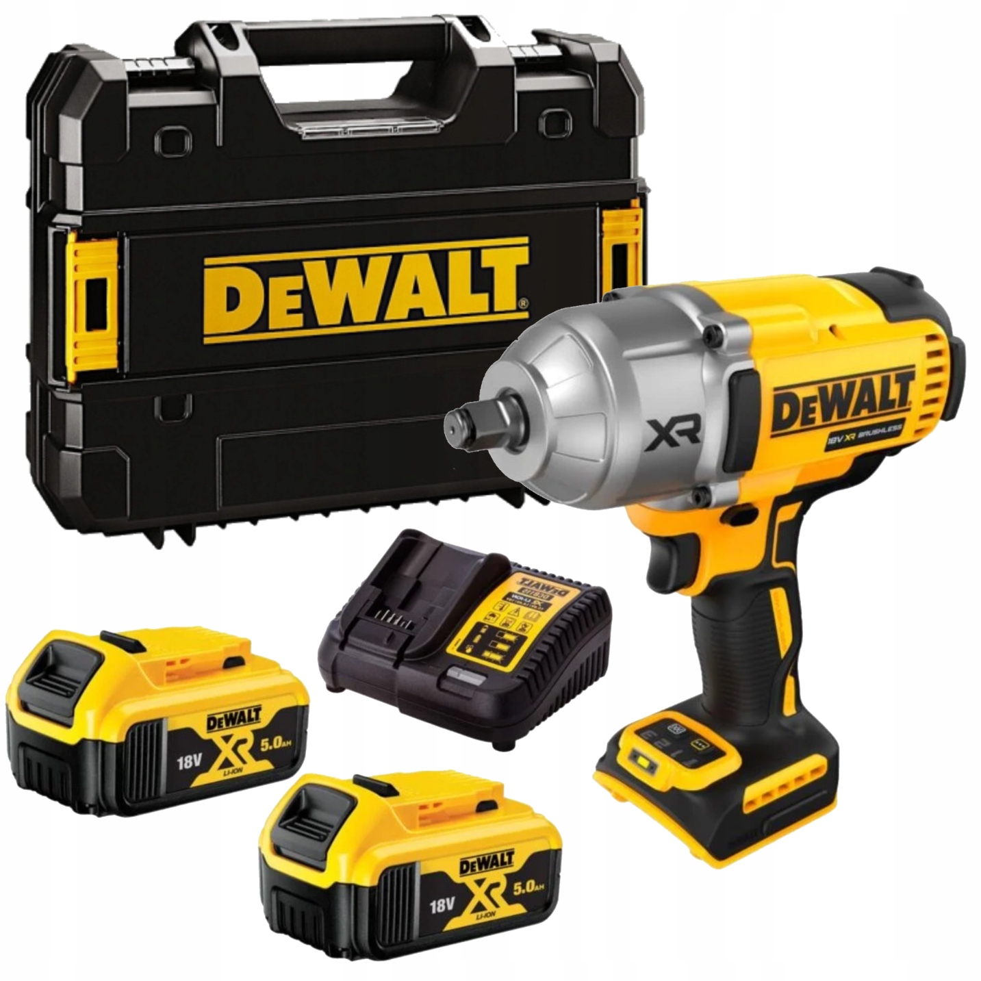 DeWalt Rázový Uťahovák Akumulátorový 1/2" 1355 Nm 18V 2x5,0Ah DCF900P2T+ Tstak