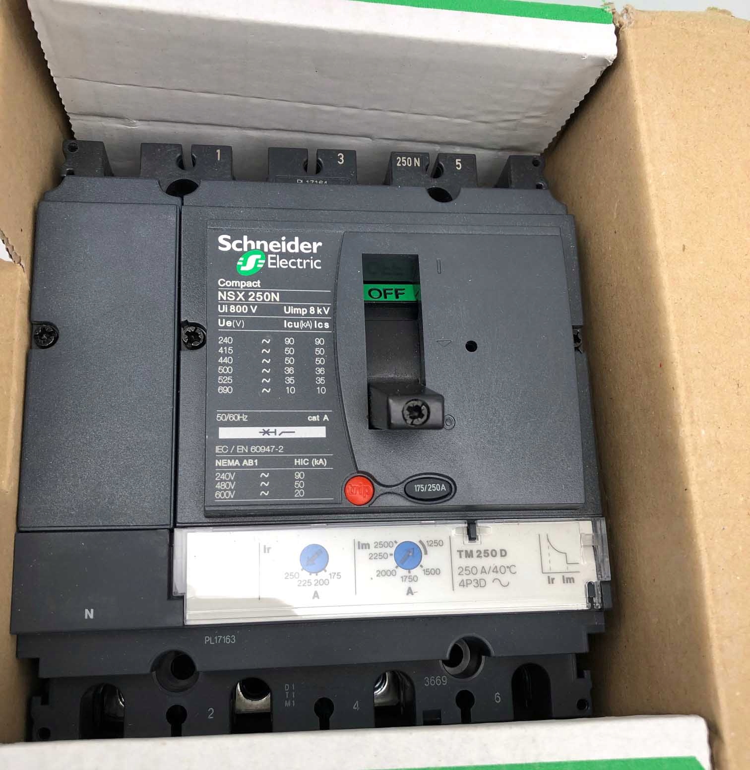 Vypínač Výkonu NSX250N LV431840 Schneider 250A