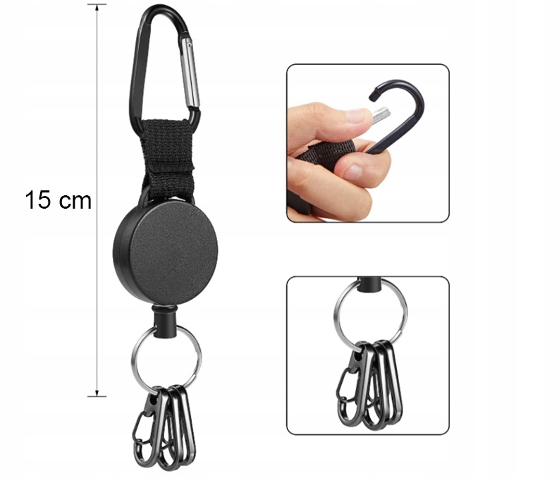 LINKA PLECIONA MOCNA ZWIJANA BRELOK RETRAKTOR 75cm EAN (GTIN) 5905220712762