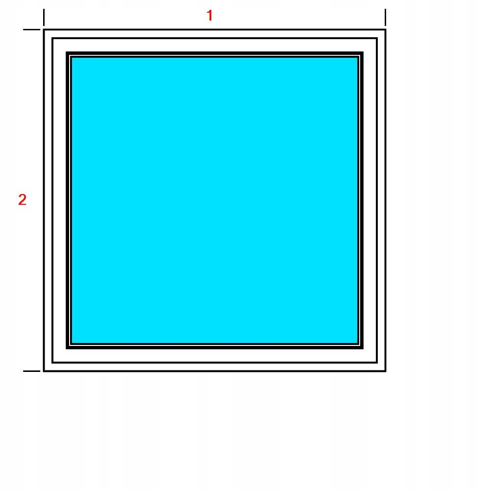 OKNA PCV 1200x1200 FIX BIAŁE