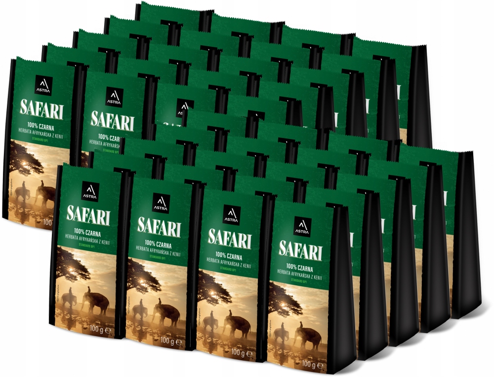 Herbata Astra Safari czarna liściasta 100 g x40