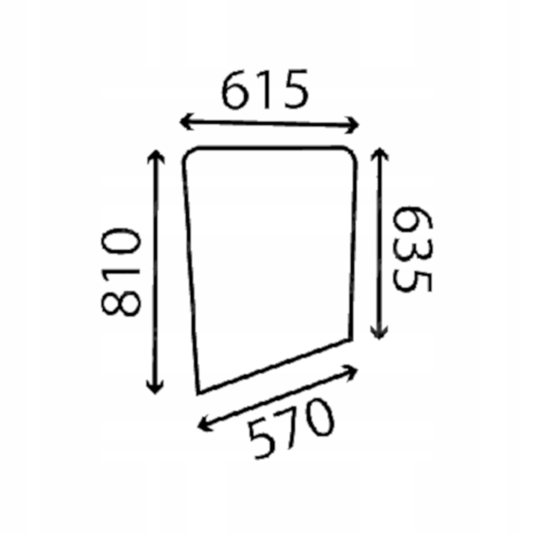 čelní sklo pro traktor Case horní dveře 3217106R1