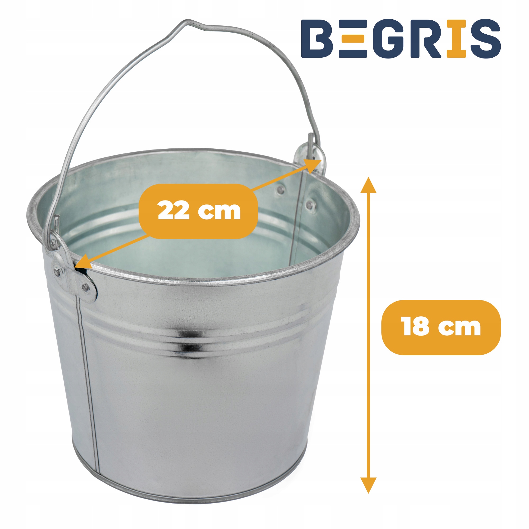 WIADRO METALOWE OCYNKOWANE 5L MOCNE OCYNK Stan opakowania oryginalne