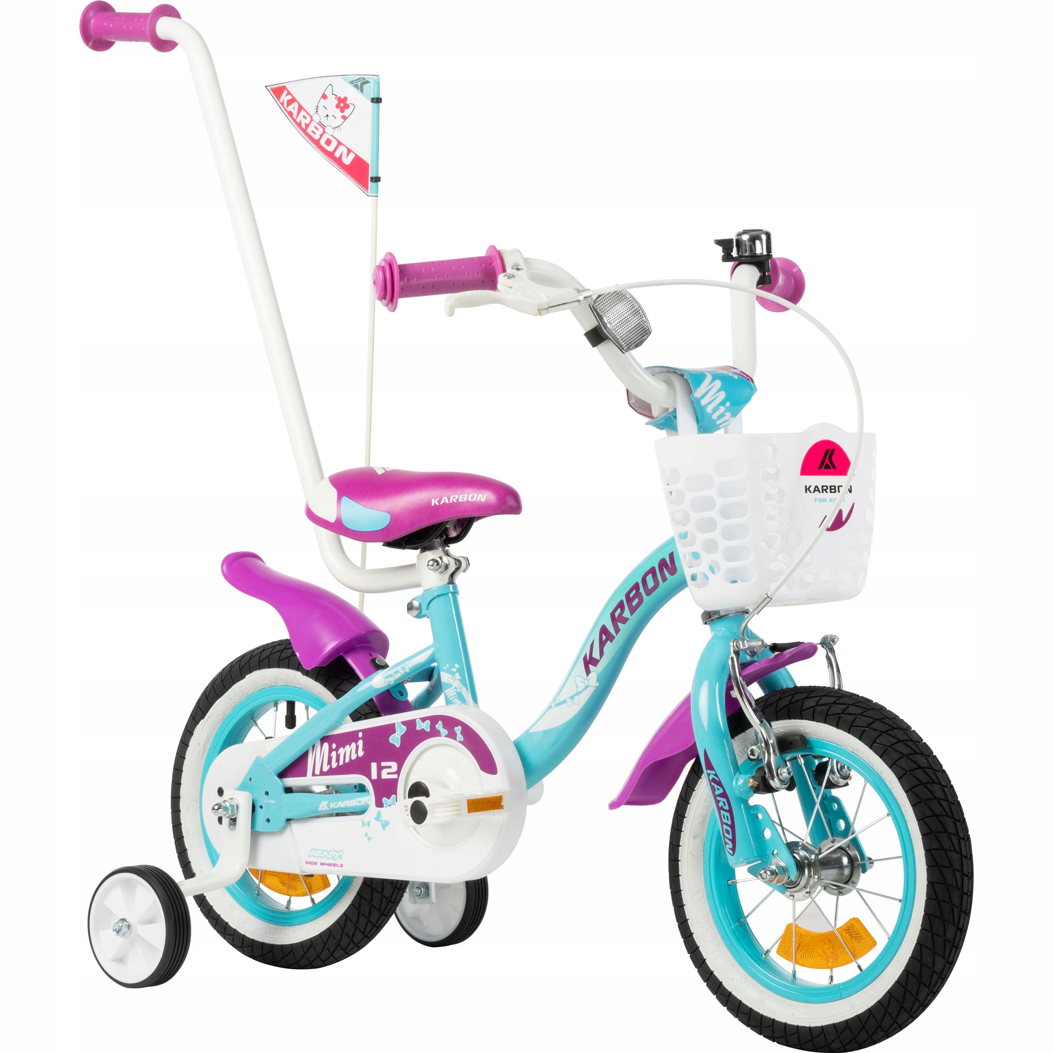 Rower Karbon MIMI 12 cali Błękitny Dla dziewczynki