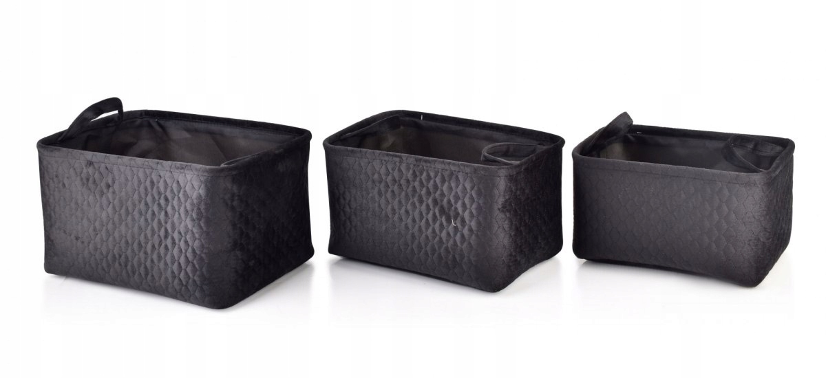 Sada 3 košů L38x26xh22 cm, m34x23xh20 cm, š30x20x