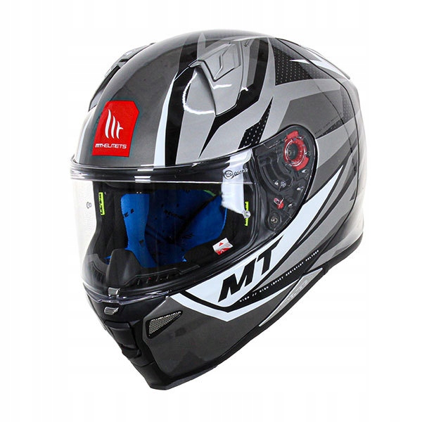 MT FF110 Revenge 2 Kley white-grey-black integralny kask motocyklowy S Rozmiar S