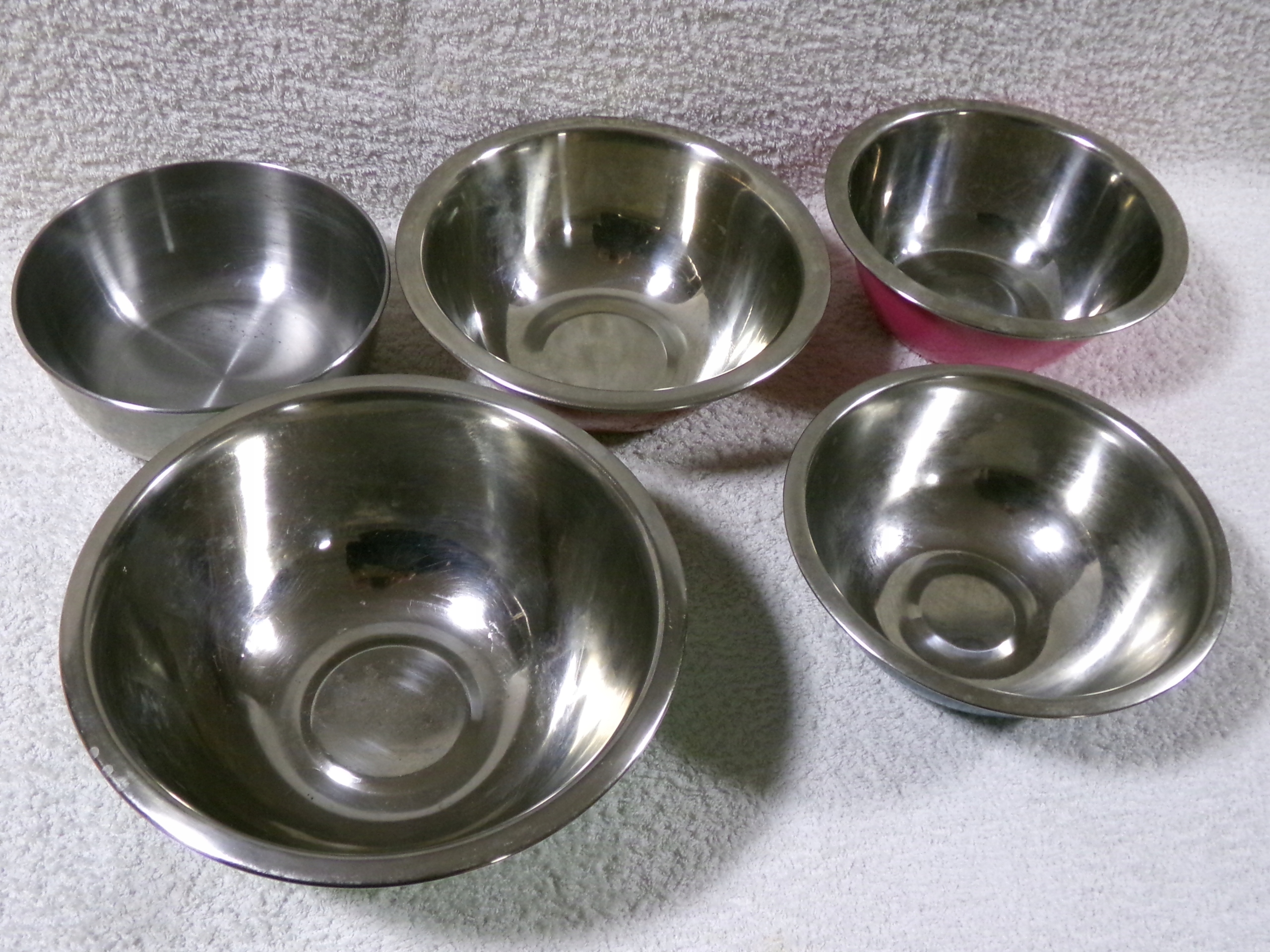 ZESTAW 5 MISEK ZE STALI NIERDZEWNEJ