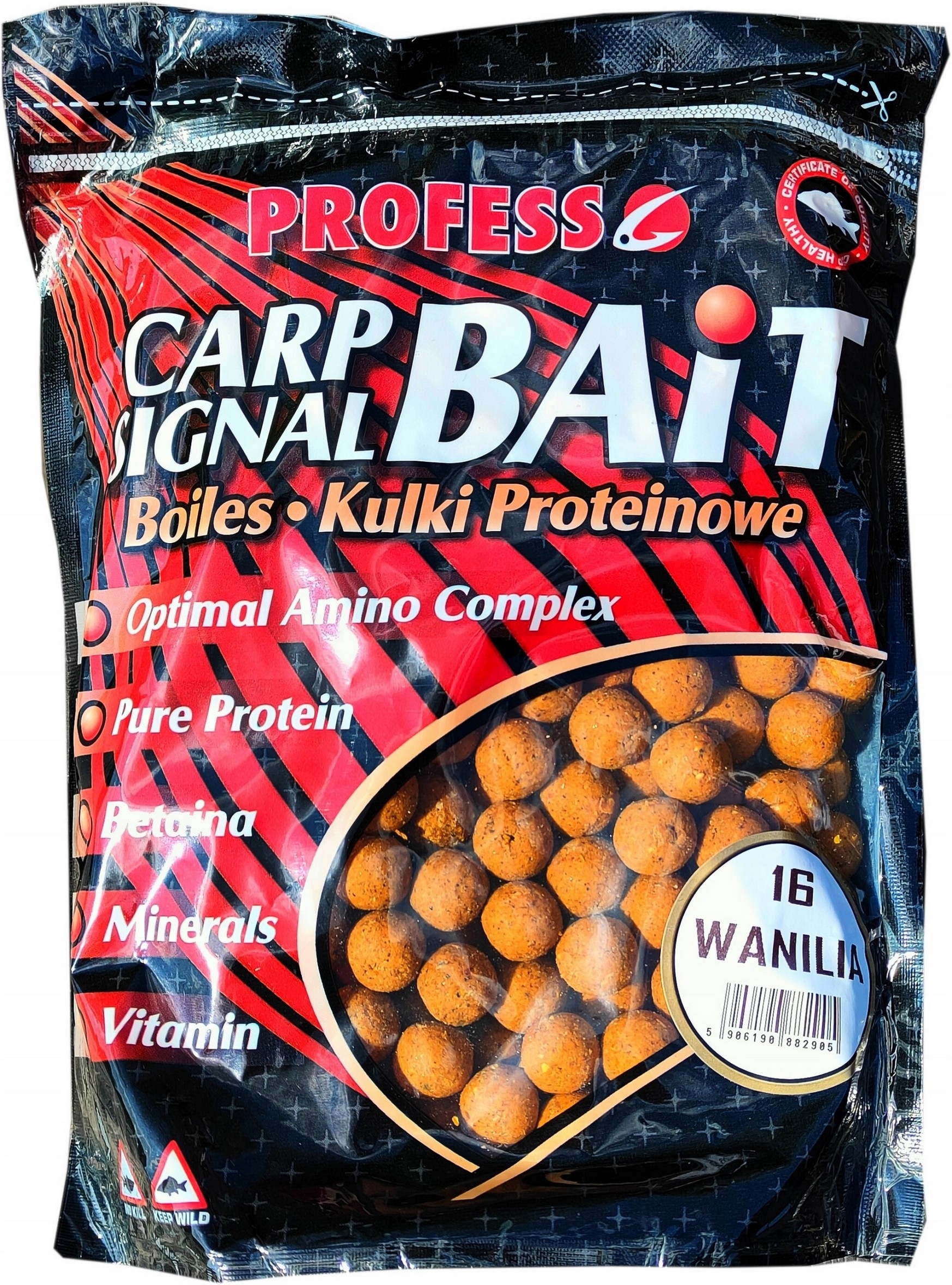 Profess kulki proteinowe 750g 16mm Wanilia tonące