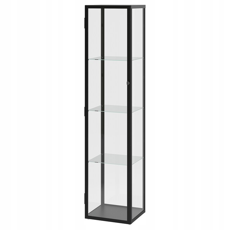 Ikea Blaliden Witryna, czarny, 35x32x151 cm