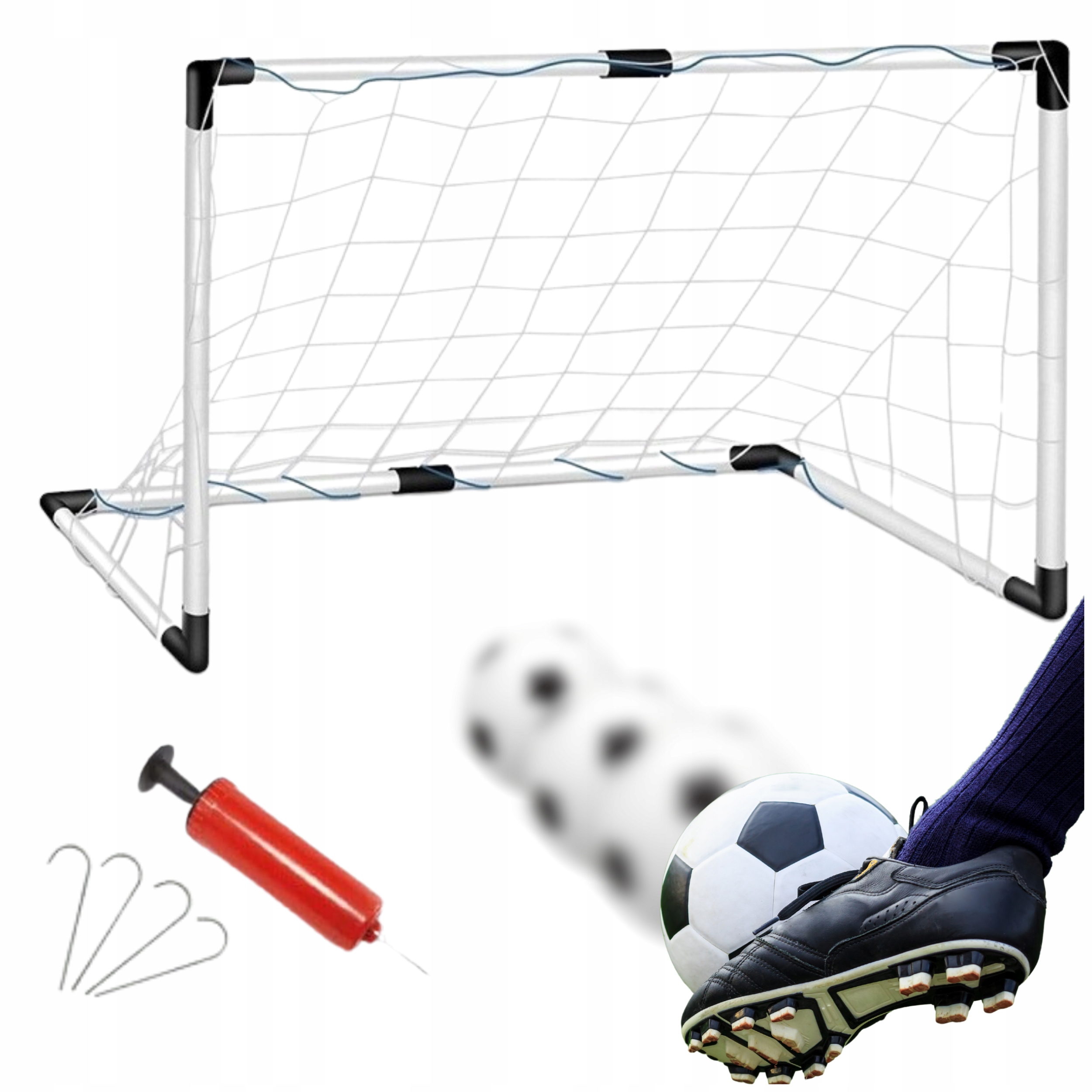 Bramka Pilkarska Dla Dzieci Sportowa Zestaw Piłka Pompka 120cm uniwersalna