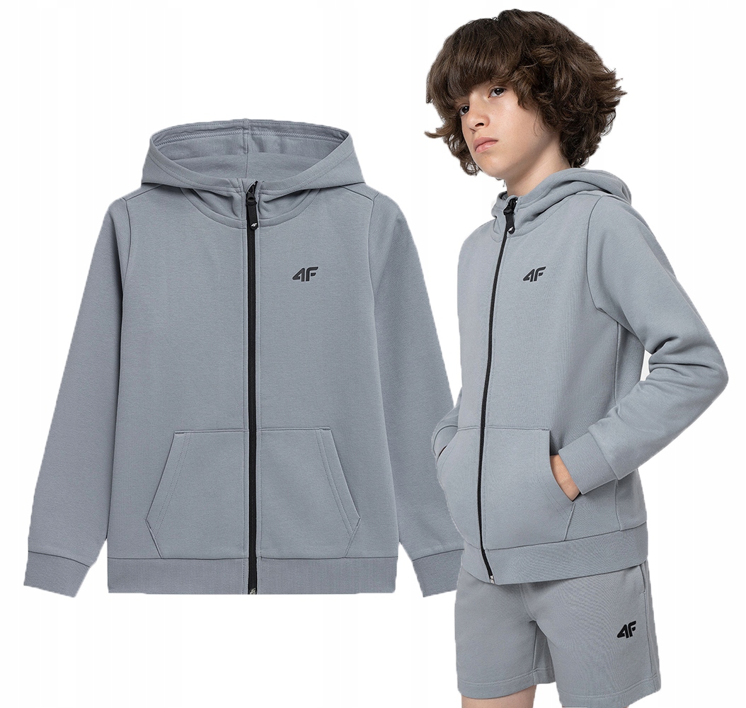 

4F Bluza Dresowa Chłopięca Rozpinana Z Kapturem