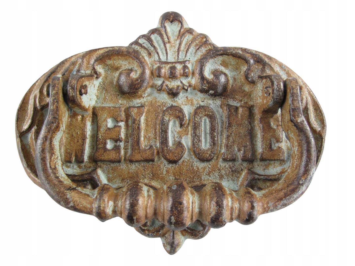Żeliwna kołatka do drzwi WELCOME