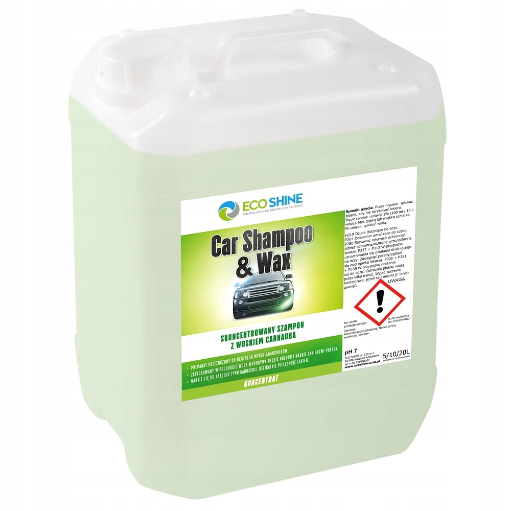 Eco Shine Car Shampoo & Wax 10L