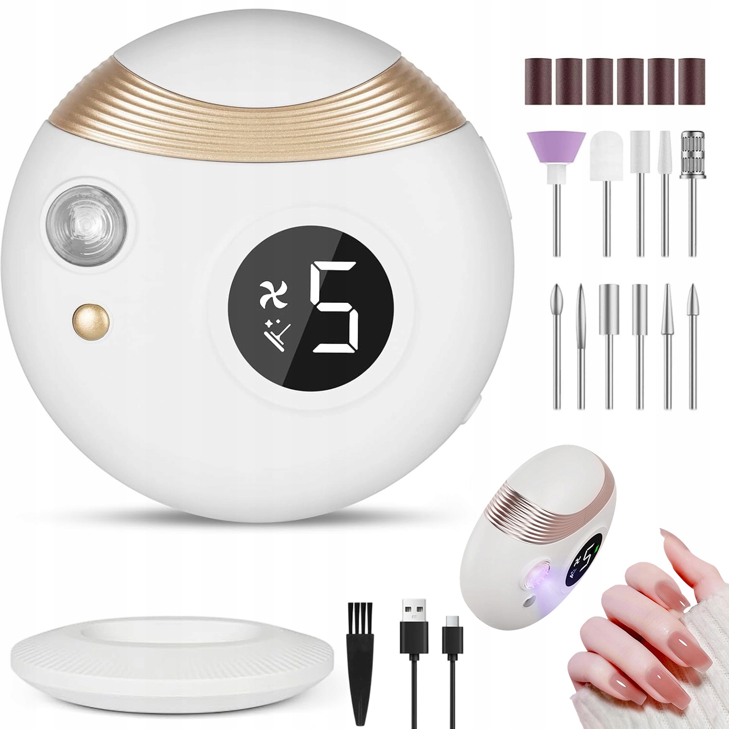 Bezdrátové Elektrické Kleštičky Na Nehty Bruska Na Nehty S Uv Zářením