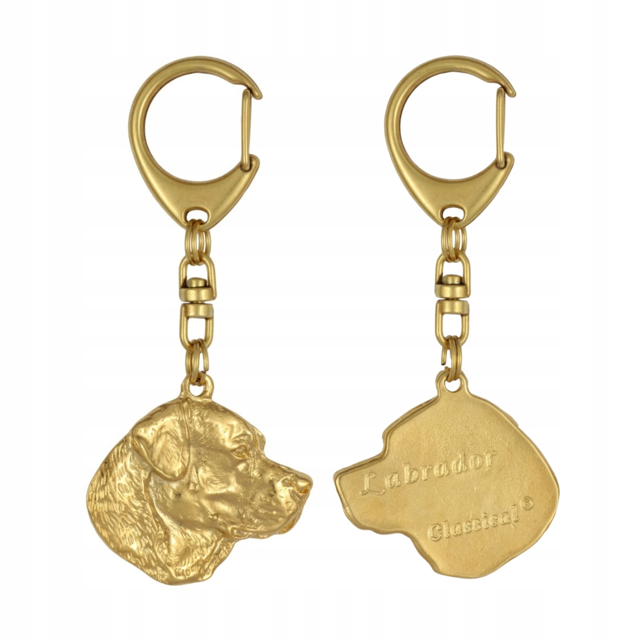 Labradorský retrívr – pozlacený přívěsek na klíče na klíče se psem, ozdoba kabelky, mezera