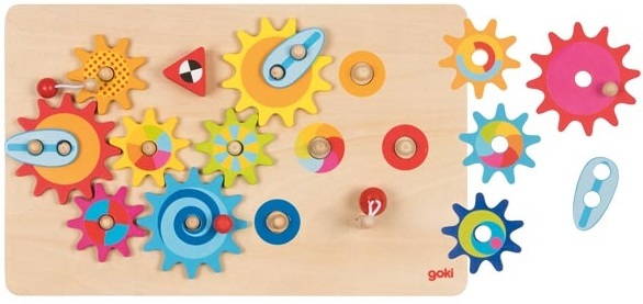 

Koła Zębate drewniana układanka puzzle iluzja Goki