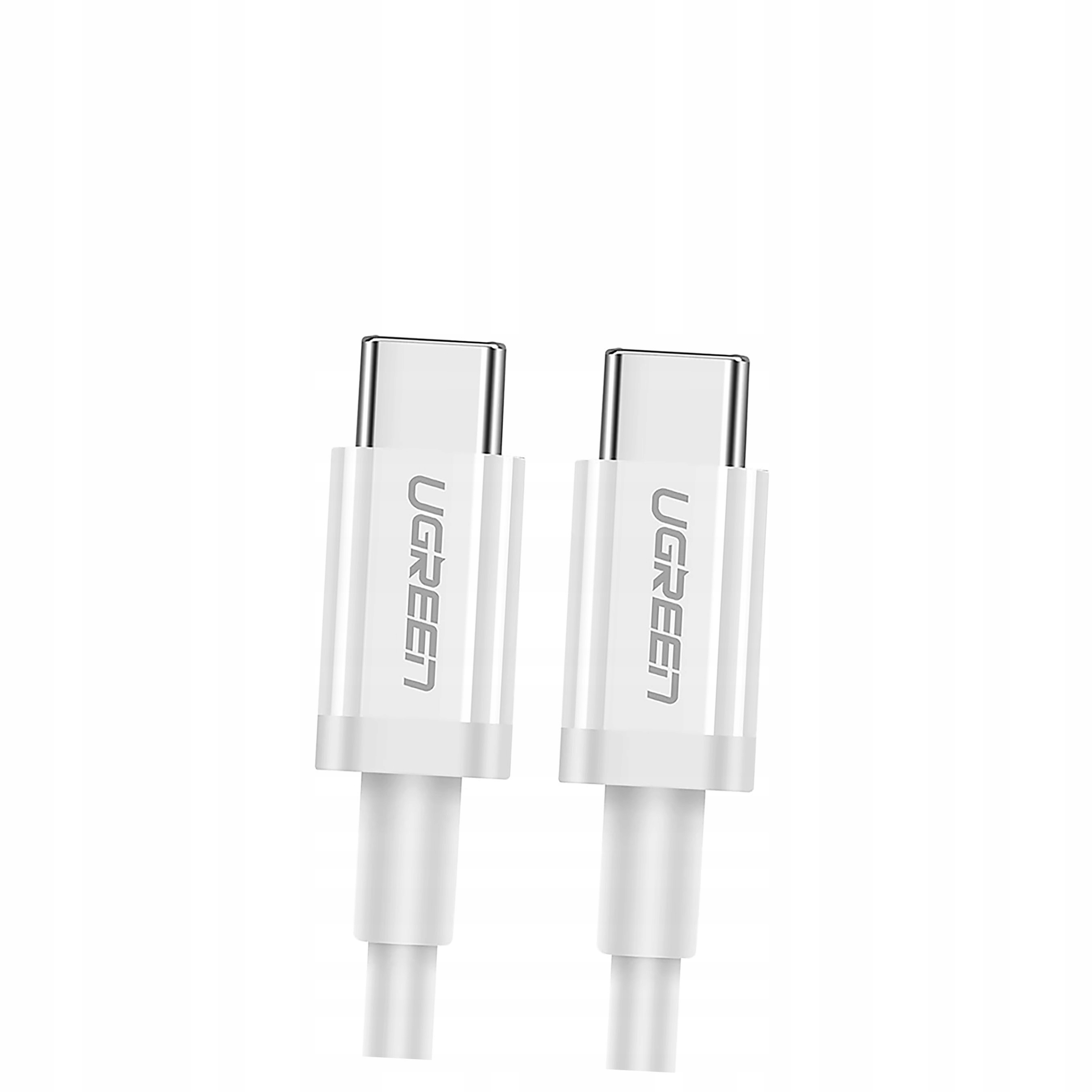 Kabel Ugreen US264 60518 Usb-c Usb-c Pd Qc Afc 1m biały