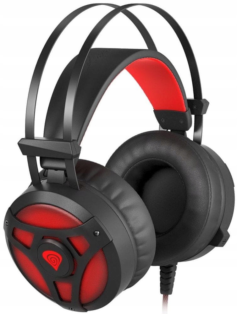 Słuchawki nauszne Genesis NSG-1107 czarno-czerwone
