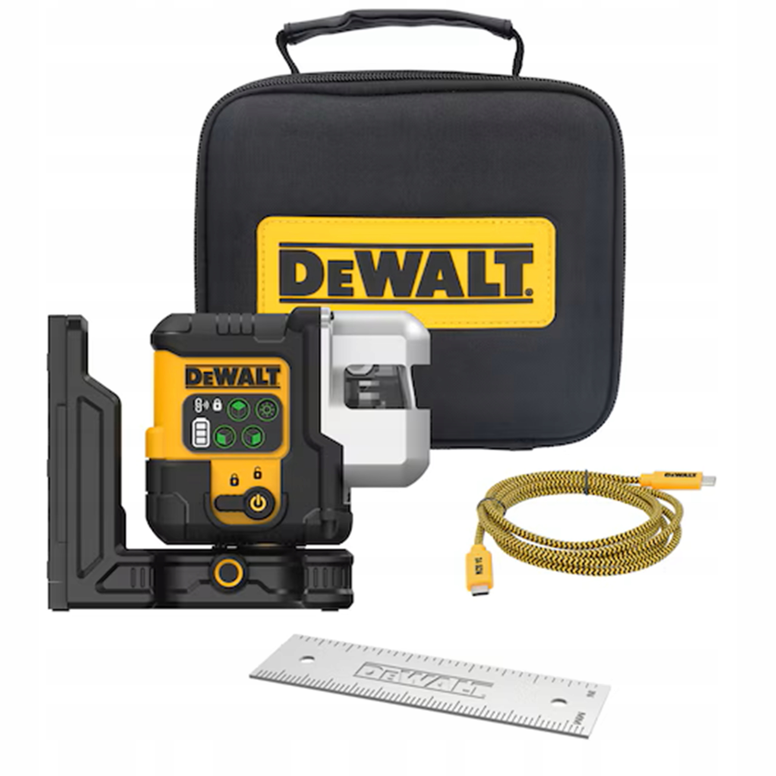 Laser Krzyżowy Liniowy Zielony Dewalt DCLE14301GB 3x180 Kabel Usb-c