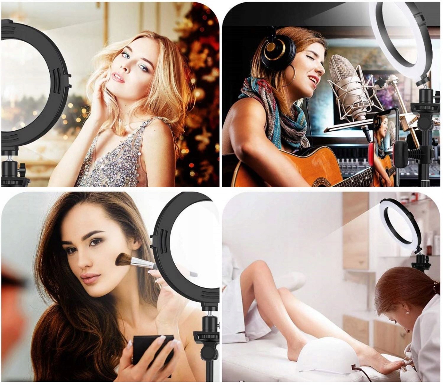 LAMPA PIERŚCIENIOWA LED RING MAKIJAŻ STATYW RGB Model SENY-260-RGB-KIT