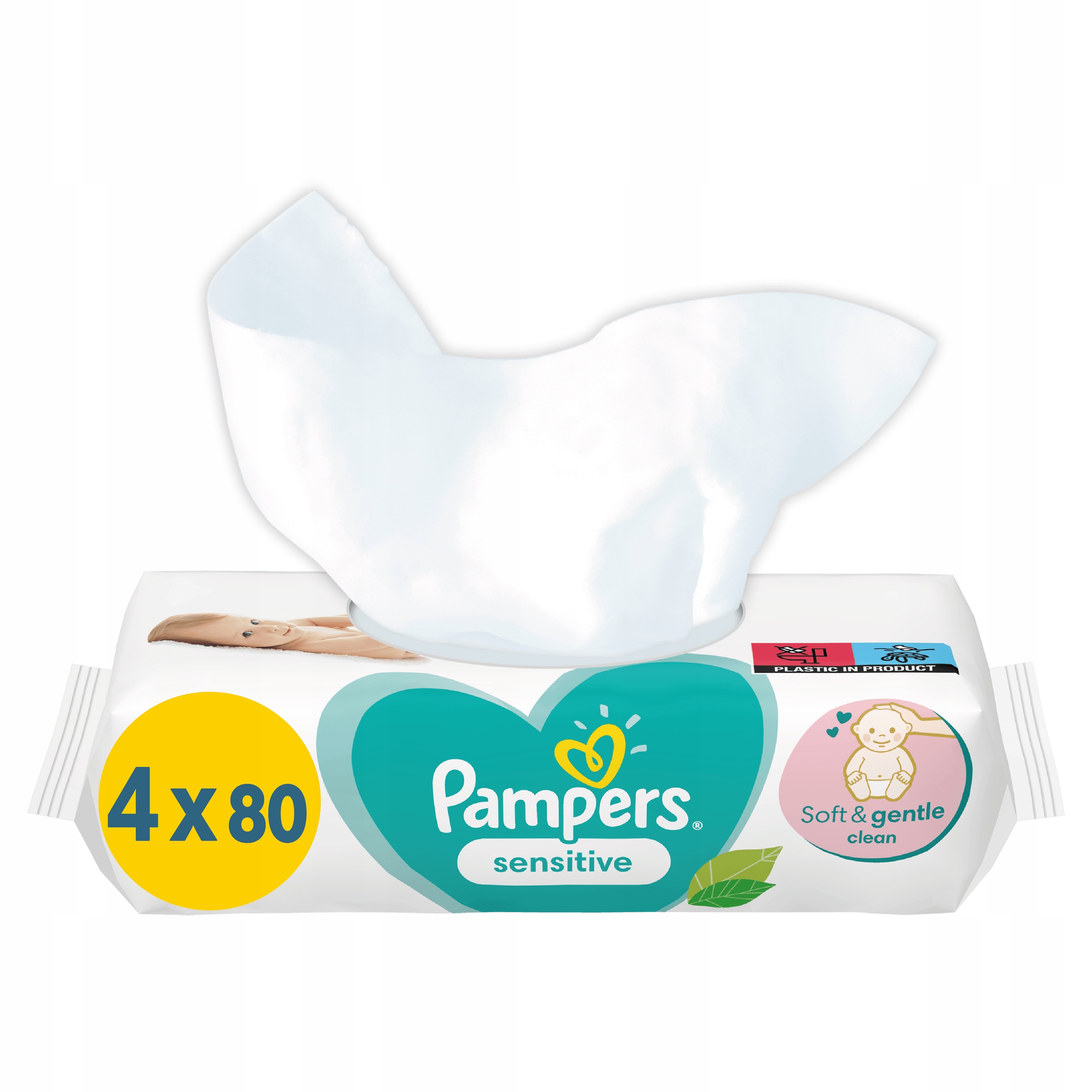 Pampers Chusteczki sensitive 4 x 80 szt EAN (GTIN) 8001841062754