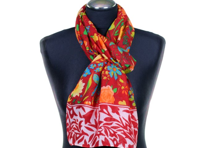 LEKKI WIOSENNY SZALIK GNIECIONY KWIATY 179-259