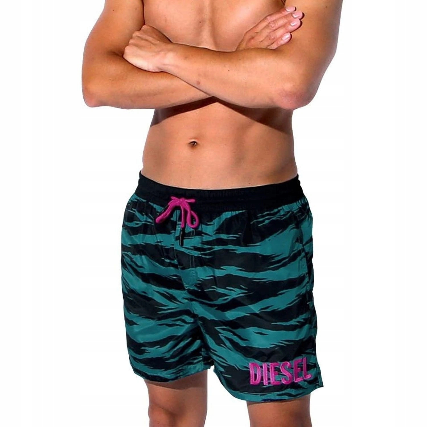 Pánské koupací šortky Diesel kraťasy sportovní šortky, modré. S