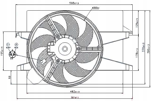 Ventilátor Chladiče Nissens 1495687 1141507 13375