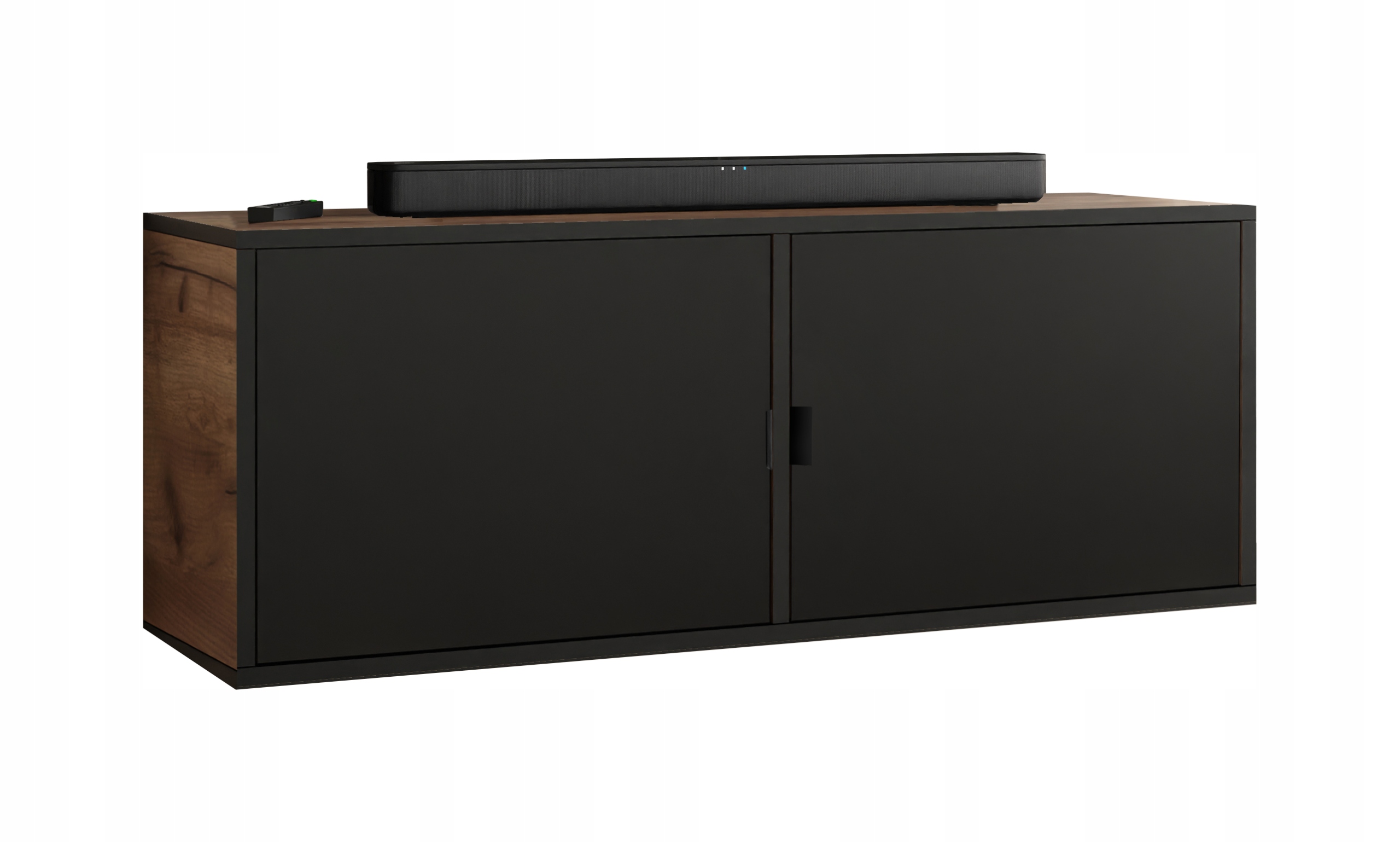 Rtv skříňka Luna 2 černá s čely, dub craft zlatý černá